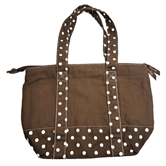 thirty-one Handbags - Thirty One Brown Polka Dot Purse Hand Bag Shoulder Bag